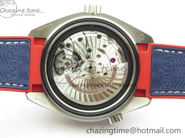 0117 Comfortable Planet Ocean 43.5mm America’s Cup VSF Best Edition White Dial On Blue Gummy Strap A 7900